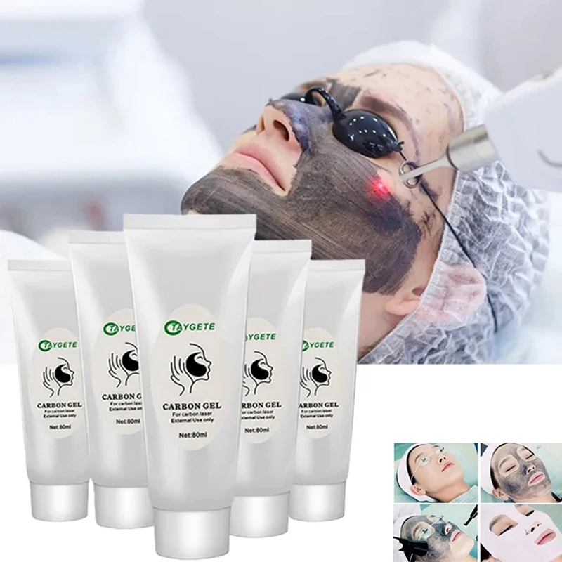 Nova data máscara de gel preto para nd yag laser pele peeling creme de carbono clareamento casca limpeza profunda rejuvenescimento facial hidratante