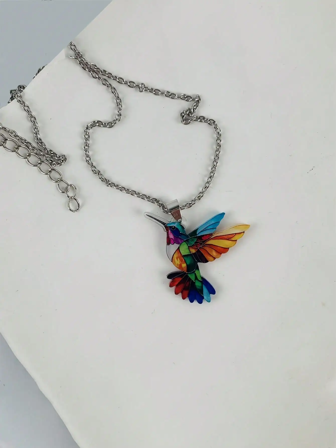 قطعة واحدة من قلادة قلادة الطيور اللامعة المستوحاة، ملحقات الرقبة على شكل سلسلة الترقوة الصيفية من الدوبامين