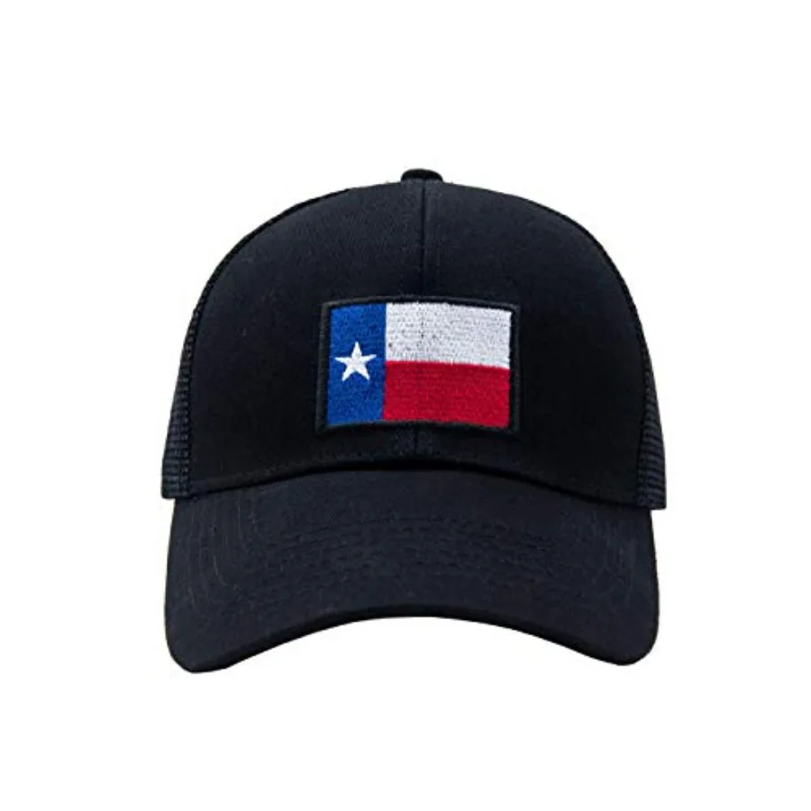 قبعات GEAAYE Texas Hat Texas Lag Patch قبعة بيسبول سوداء