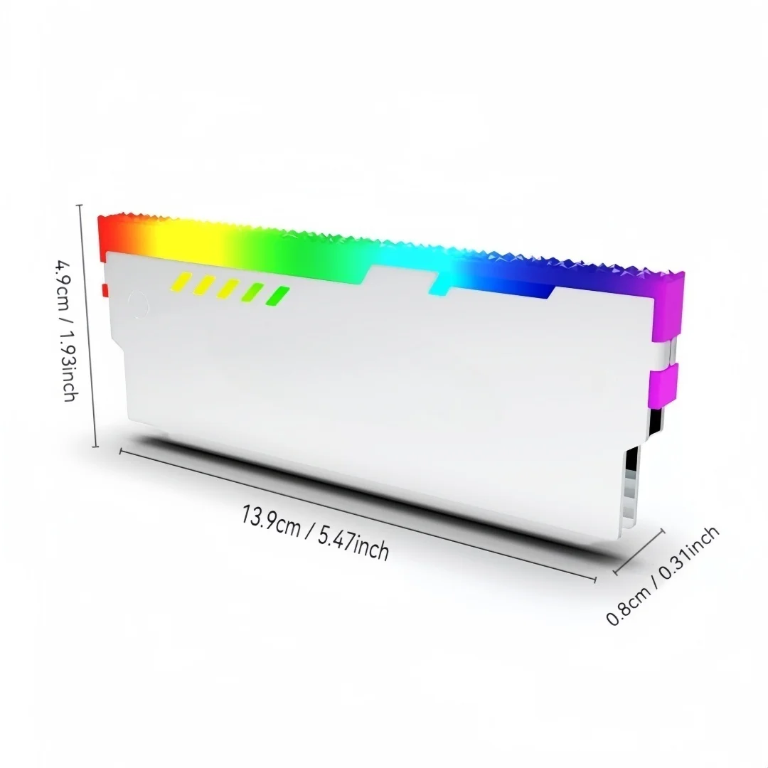 2 pieces of memory heat spreaders, supporting ARGB light synchronization, with high efficiency cooling, suitable for desktop com