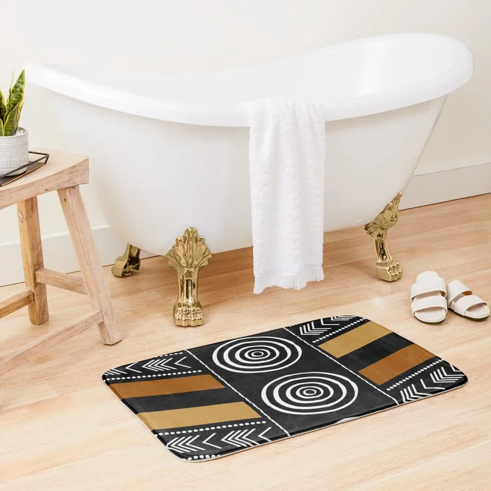 

African Mud Cloth Artwork Bath Mat For Bathroom And Toilet Absorbent Carpet For Bathroom Carpet Carpet Mat