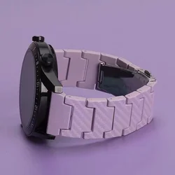 20MM 22mm Carbon Fiber Strap For Samsung Galaxy 4-6 Classic 46mm/5-pro Active 2 Gear S3 Bracelet Huawei Watch GT/2e/3/Pro Band