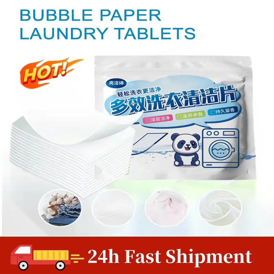 Ultra Concentrated Laundry Bubble Sheets Long Lasting Cleaning PCS/Bag Multi Action Accessories Washing Fragrance 30 Y1S1