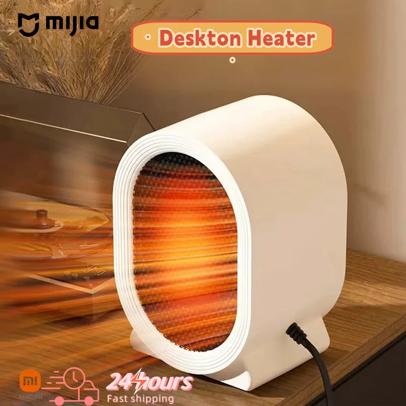 

New Hot Xiaomi Desktop Heater Portable Fast Heating Silent Overheating Protection Heaters For Bedroom Anti-Tipping Mini Safe