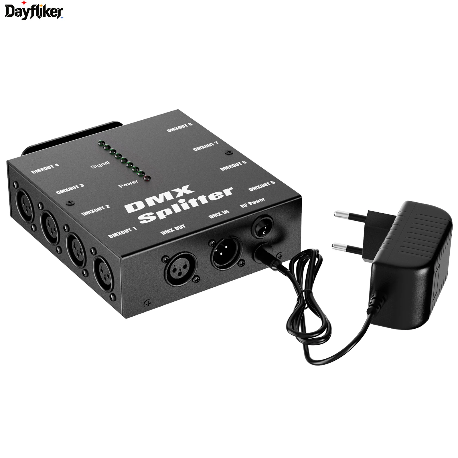 

DayFlicker Wireless DMX512 Signal Amplifier LED Lighting Controller for Stage Light Theaters Theme Parks Dance Halls Bars