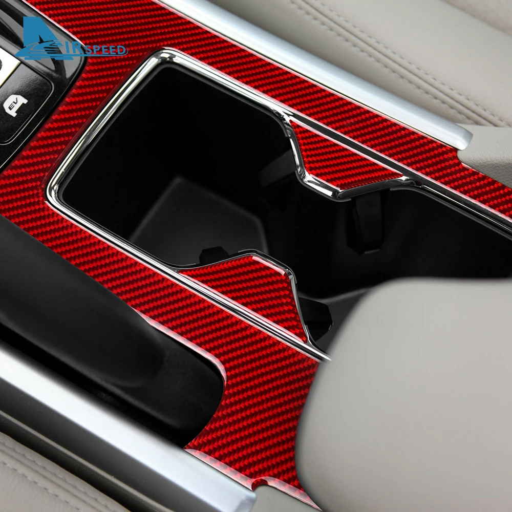 Real Soft Carbon Fiber Sticker For Honda Accord 2013 2014 2015 2016 2017 LHD Car Central Gear Shift Panel Interior Trim Cover
