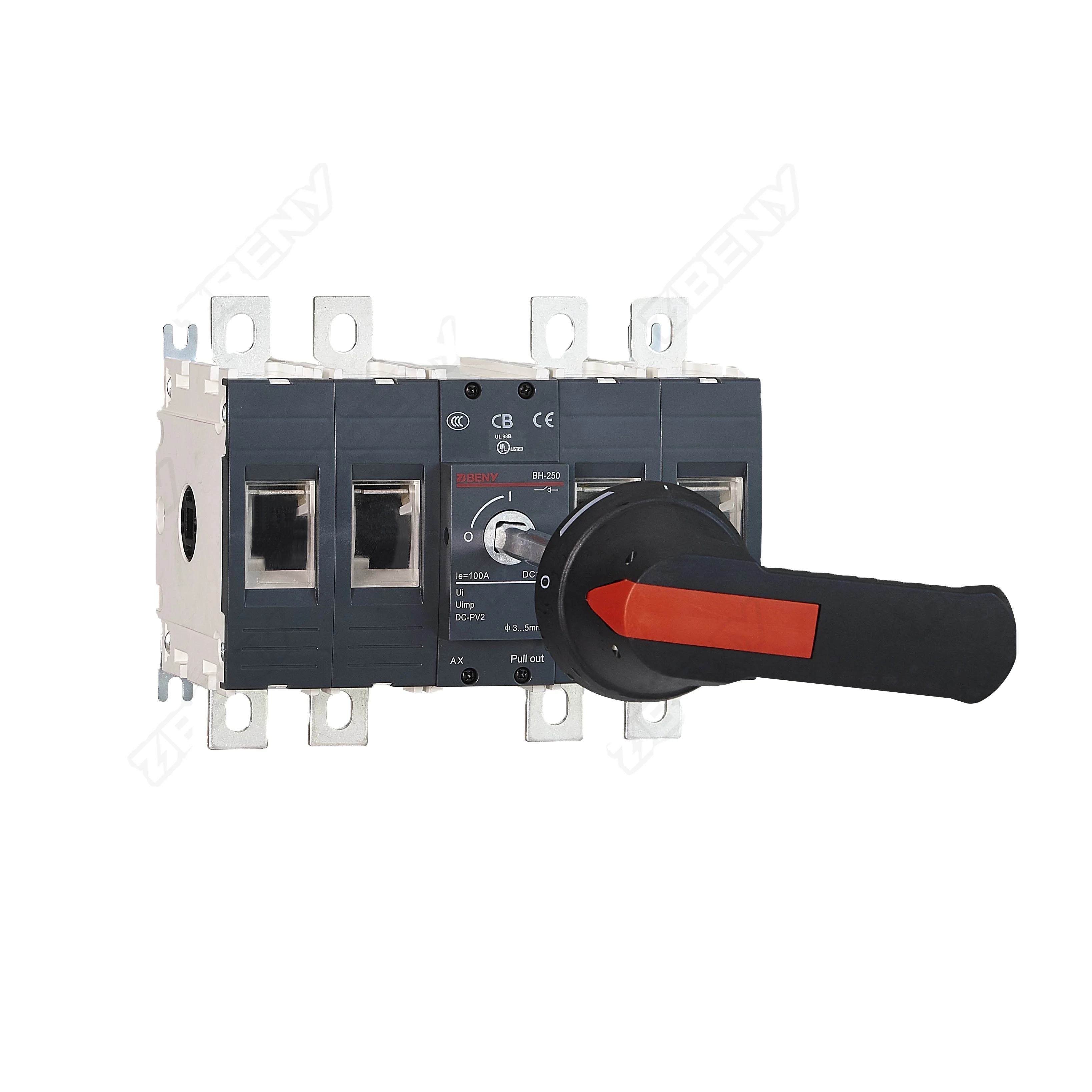 UL98 Listed and IEC 1000V 1500V Solar DC Disconnect Switch up to 250A