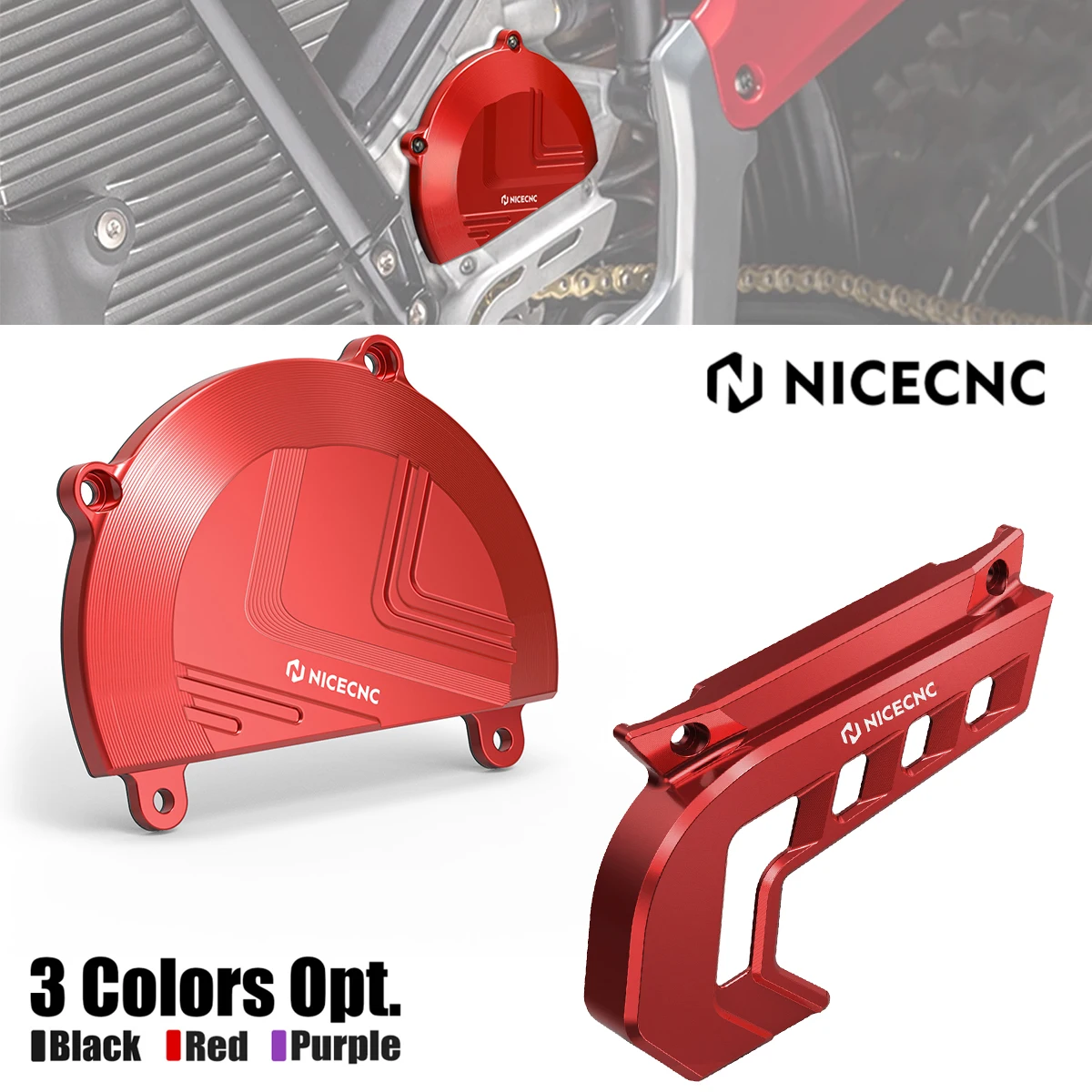 

For 2025 2024 Stark Varg EX Left Side Motor Cover Sprocket Cover Chain Guard Protection Kit For STARK VARG MX Electric Dirt Bike