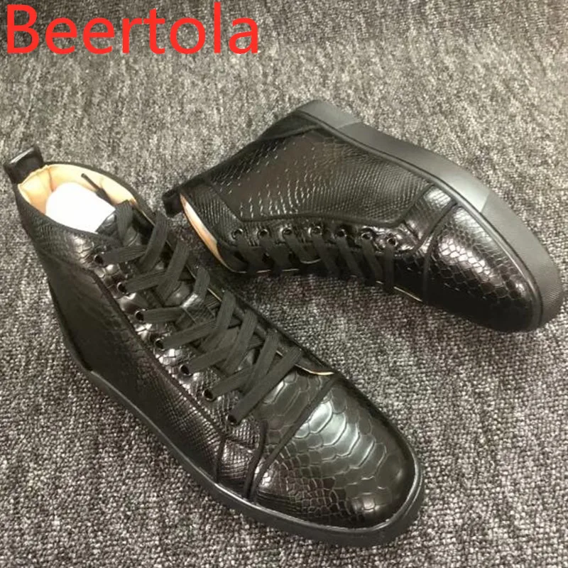 Beertola-zapatillas de deporte con cordones para hombre, zapatos planos, informales, para caminar, para fiesta, Color negro, 2023