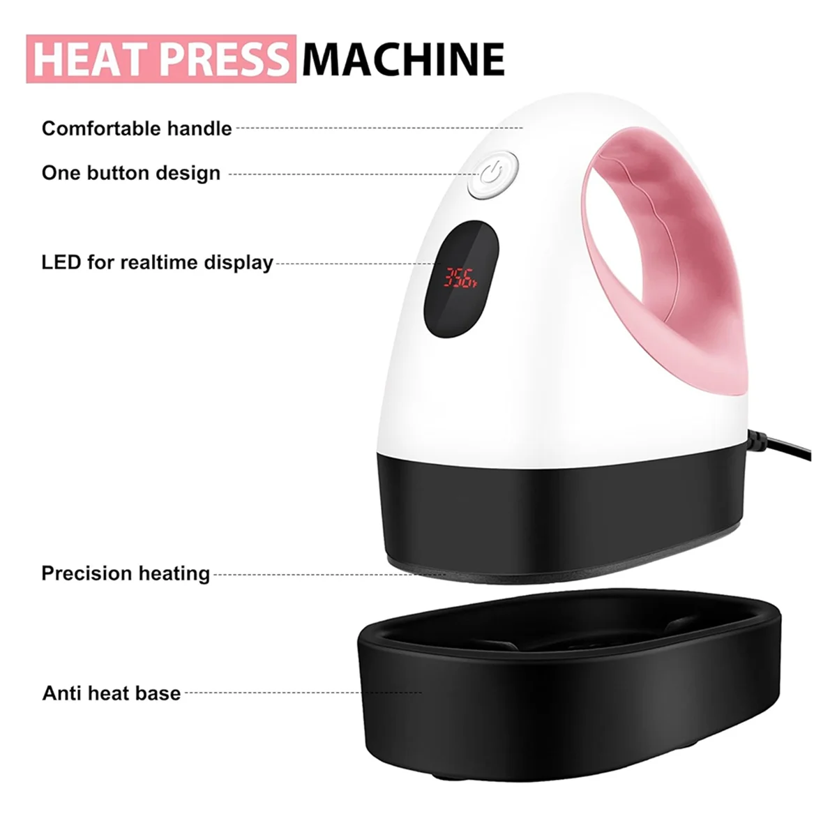 

A002 Mini Heat , Heat Transfer Machine, Constant Temp Control, Insulated Safety Base, Fits for Crafts Eu Plug