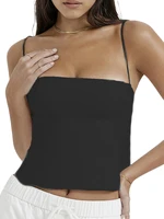 Bustier à bretelles spaghetti pour femmes, haut corset Y2K, dos nu, fermeture éclair, court, élégant, vintage, maigre, chic, vêtements d'été 6