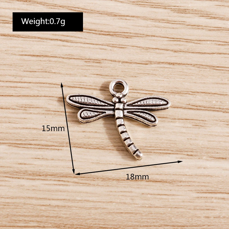 Tusember 50 Stück Legierungs-Tieranhänger Taube Katze Schwan Schmetterling Dinosaurier Muschel-Anhänger für Armbänder Halsketten DIY Schmuckherstellung – Detail 8