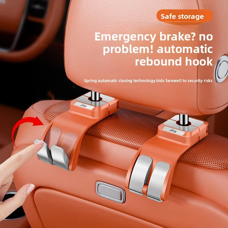 

Car Headrest Hook Foldable Seat Back Storage Hook Anti Slip 25KG Large Load-Bearing Universal Hanging Hook for Purses and Bags