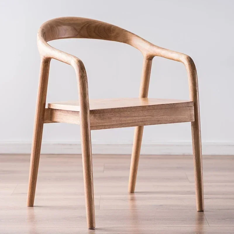 Nordic Eenvoudige Eetkamerstoel Houten Rugleuning Ontwerpen Armleuningen Woonkamer Eetkamerstoelen Muebles Para Hogar Meubelen DC-306
