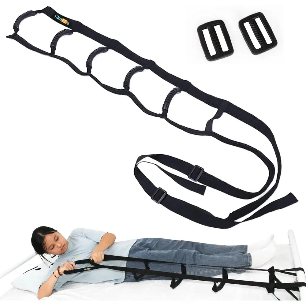 Bed Ladder Assist Pull Up Sit Up with 6 Handles, Adjustable Rope Bed Ladder Strap, Bed Rope Ladder Heer or Seni, Pregnant, Handi