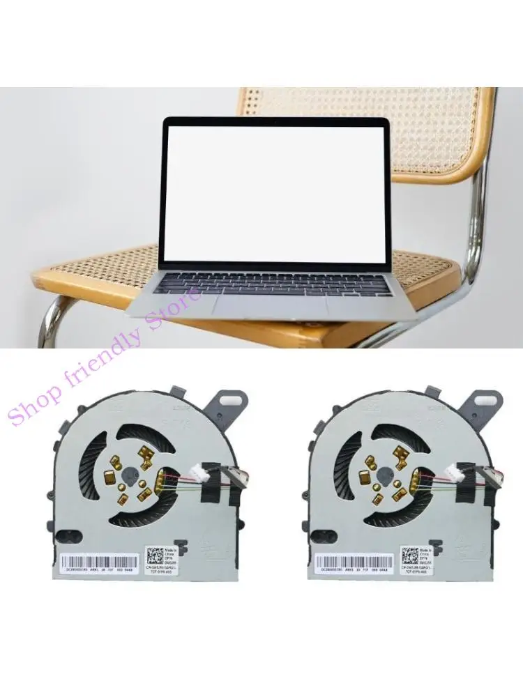 

594A 1PC CPU Fan Laptop Cooling Fan DC5V 0.5A 4-pin CPU Cooler for Dell 7560 V5468 V5568 P61F Notebook Heatsink Part