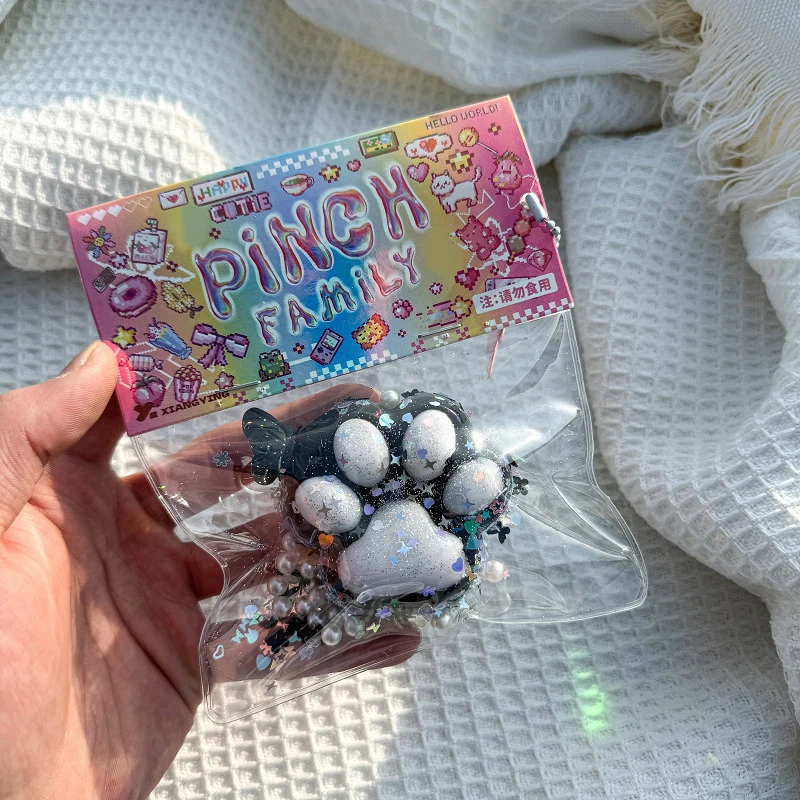 ของเล่นบีบ ของเล่นบีบอุ้งเท้าแมว น่ารัก นุ่ม บีบคลายเครียด ของเล่นบีบอุ้งเท้าแมวแบบเหนียว