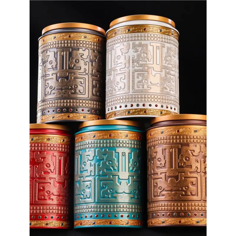 علبة شاي عتيقة لتخزين شاي اليوسفي المجفف قشر بوير أوراق فضفاضة للشاي الأبيض صندوق شاي محكم مبيعات المصنع مباشرة.