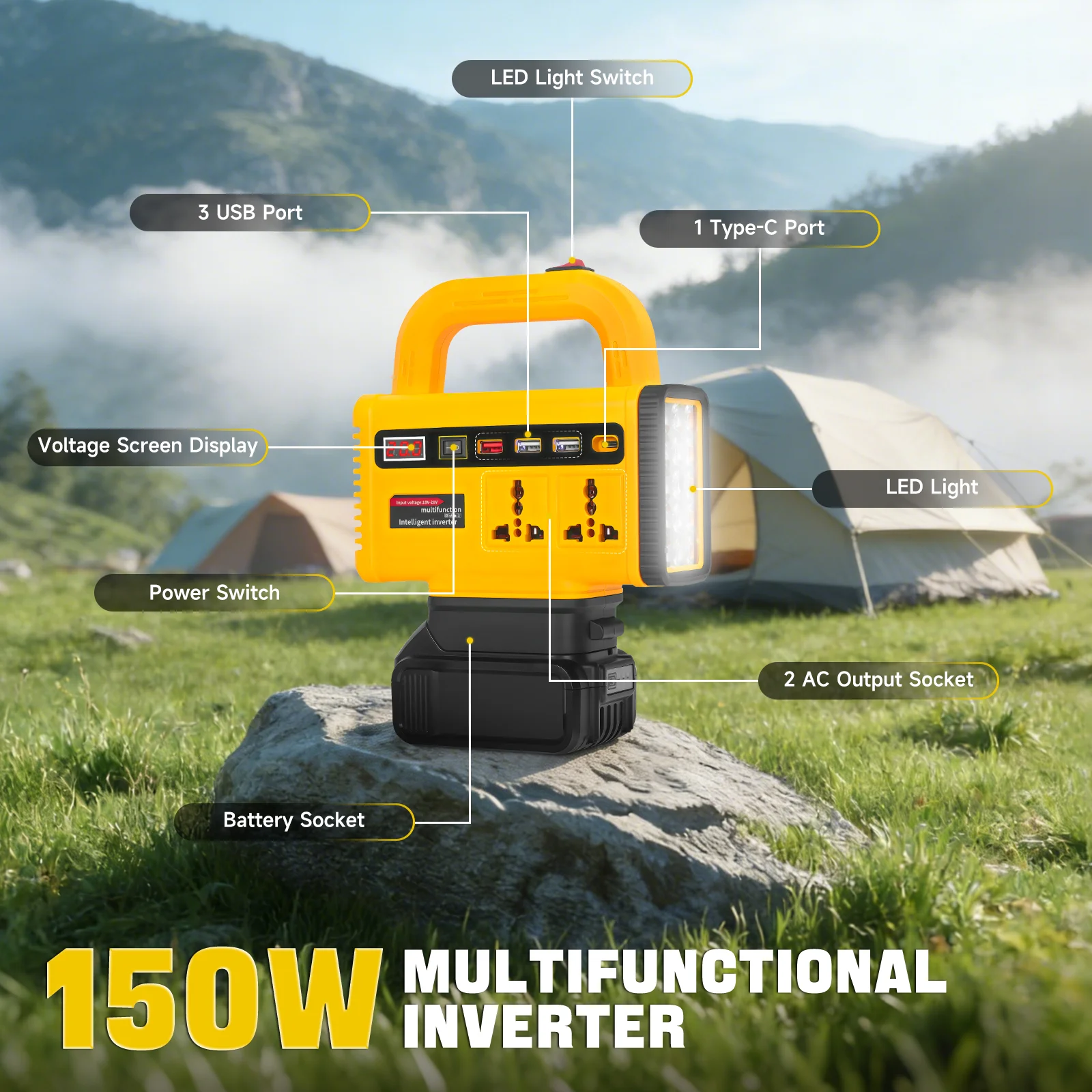 Inversor de Corriente Portátil - Outdoor Power Inverter reseña y precio