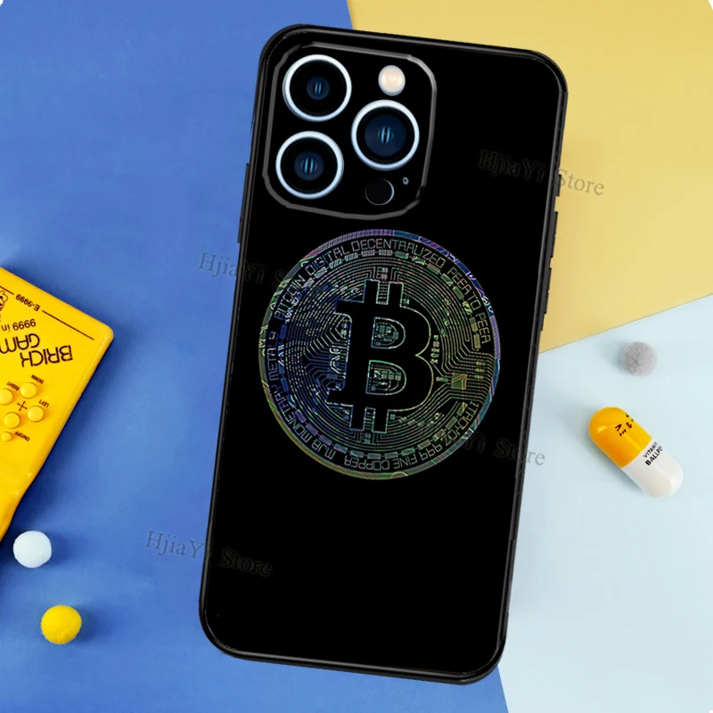 Bitcoins Coin Cases For iPhone 12 13 Pro X XS XR Plus 11 14 15 16 Pro Max Funda Coque Capa Full Cover