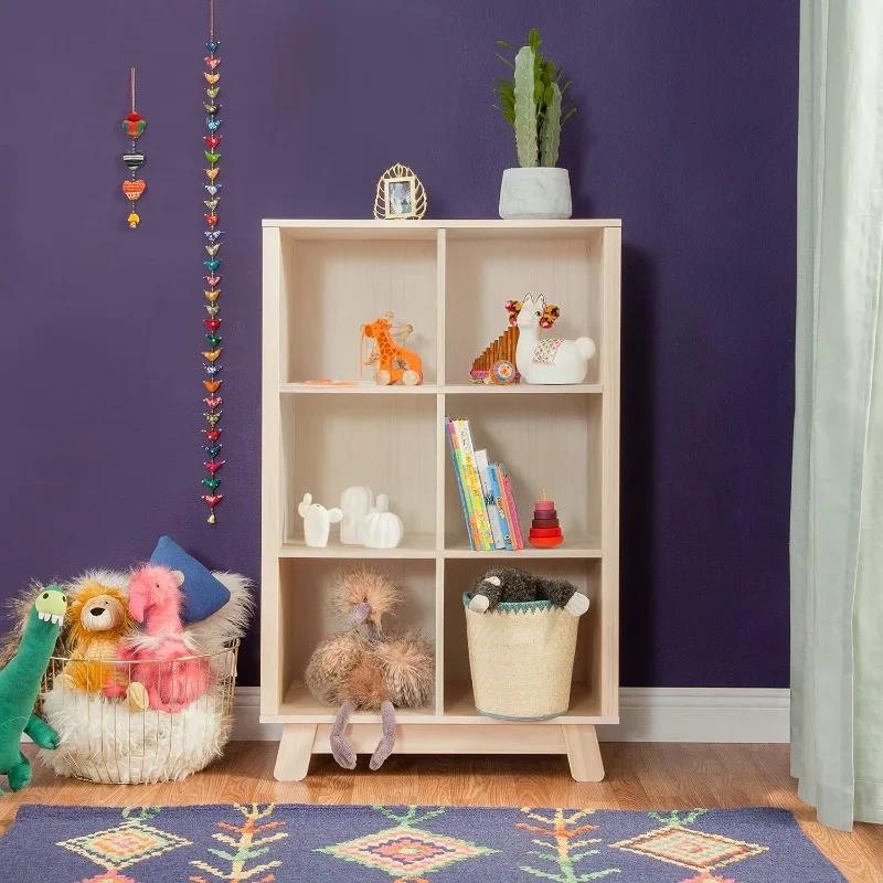 Hudson Cubby Bookcase in Washed Natural