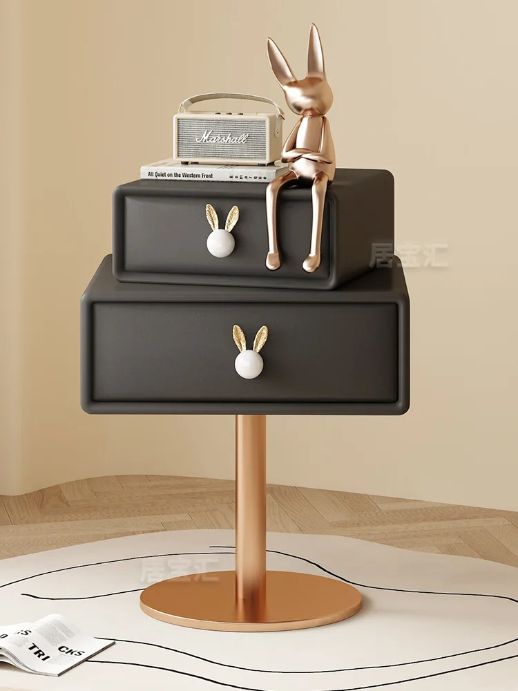 PQF Bedside Table Simple Children Rabbit Storage Master Bedroom Bedside Table