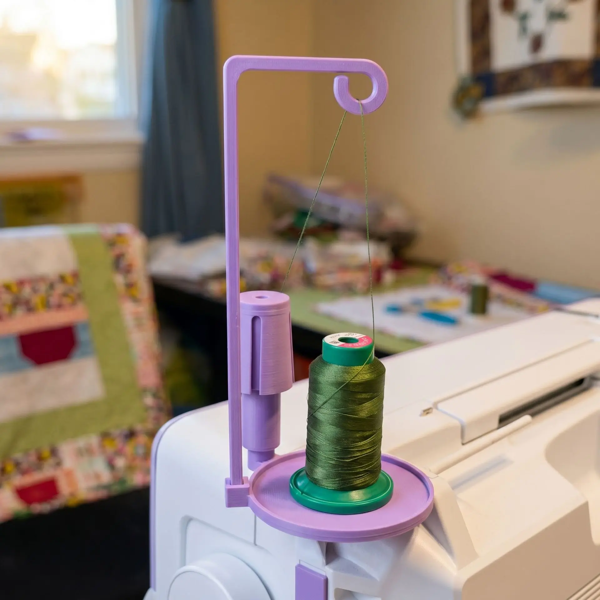 3D printing sewing machine thread frame organizer sewing machine top spool