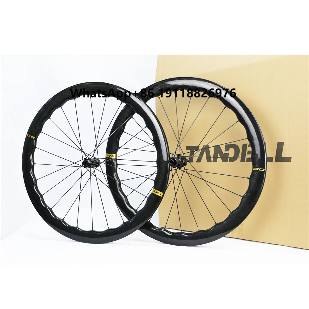 

VAGUE4.5 Gold Logo Road Wheels 700c Carbon Fiber T800 Road Bike Wave Disc Rims Bike Accessories UD Black Bright Ice Crack