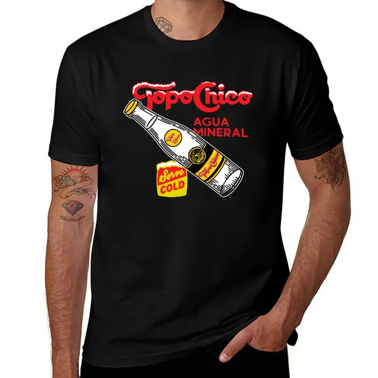 

Футболка topo chico lover, черная хлопковая футболка, простая мужская футболка в упаковке, мужская футболка из 100% хлопка