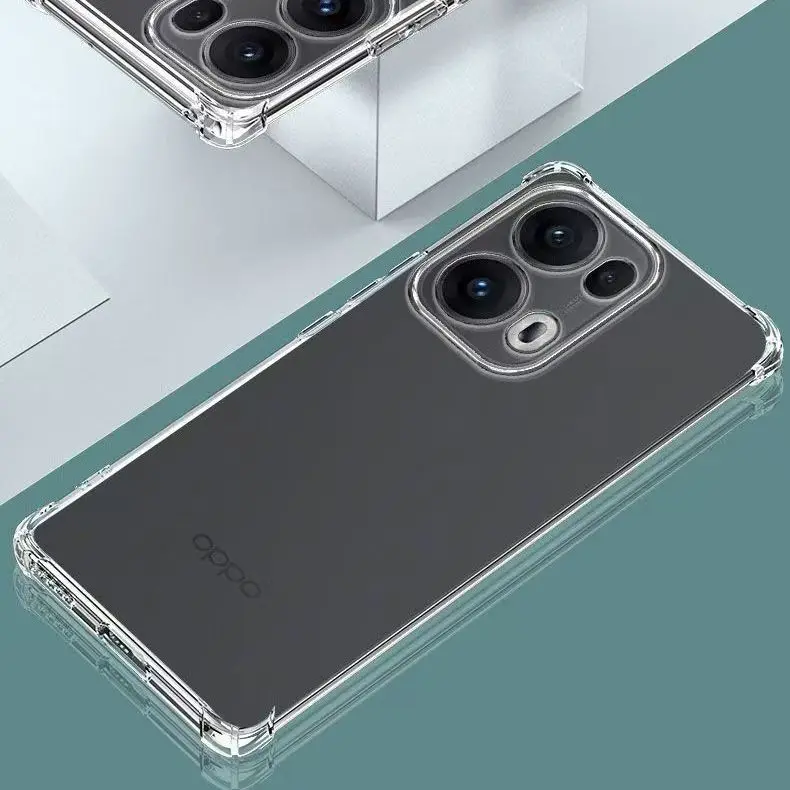 حافظة من البولي يوريثان المقاوم للصدمات بأربعة زوايا لهاتف OPPO Reno 13 Pro 5G Reno13 F FS 13F 13FS غطاء حماية شفاف كابا Fundas Coque