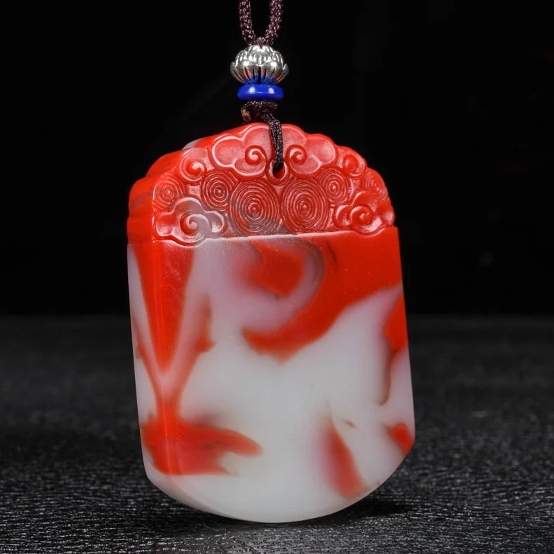 

bloodstone pendant Pixiu jade outer Mongolian material men's and women's versatile models