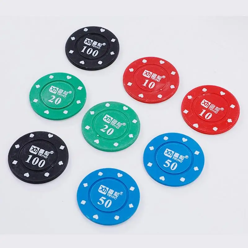 Card Game Chips Set 100pcs Digital Poker Chips With Flexibility And Durability Board Games Chips Classic Chips Available For