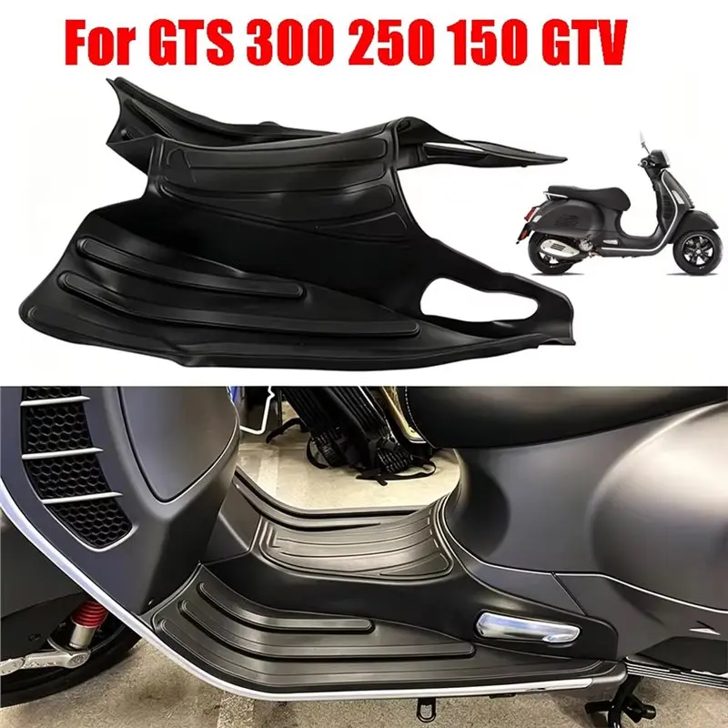 ac29-Rubber Foot Pedal Rest Pad For VESPA GTS300 GTS250 150 GTV300 2013-2025 Motorcycle Skid Floor Mat Protection Accessories