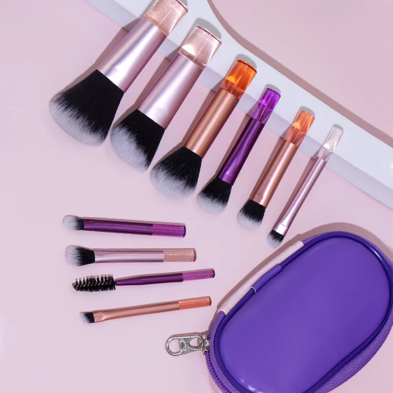 Also Color New10Mini Makeup Brush Set with Brush Bag Full Set Powder and Eyeshadow Brushes