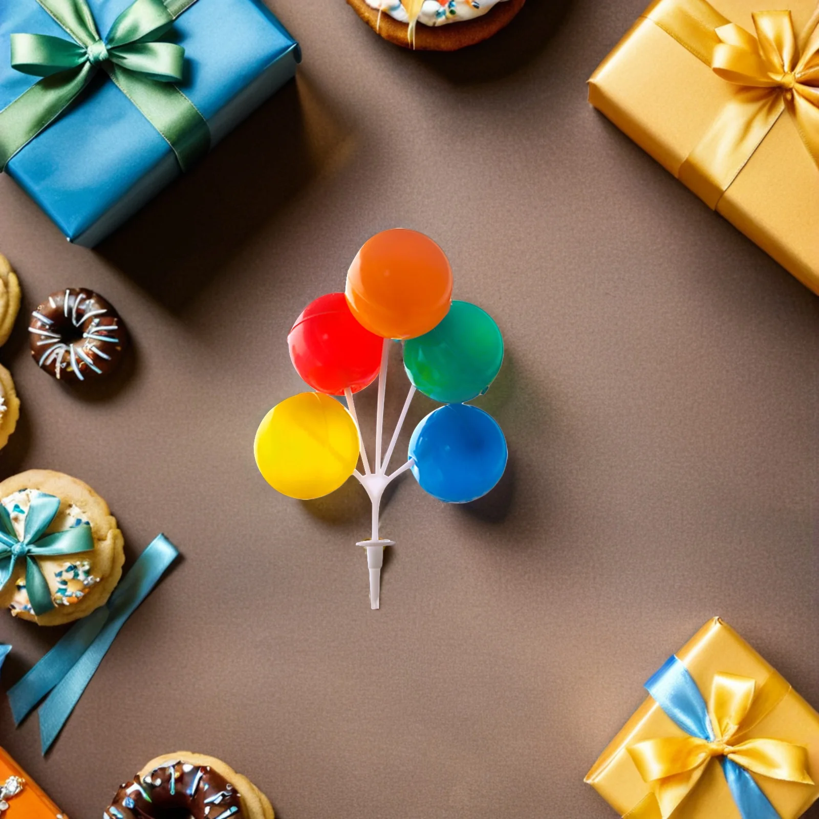 

5pcs Colored Birthday For Birthday Funny Decoration Party Pick Party Cake Decorative Supply Cake Pick Ornament