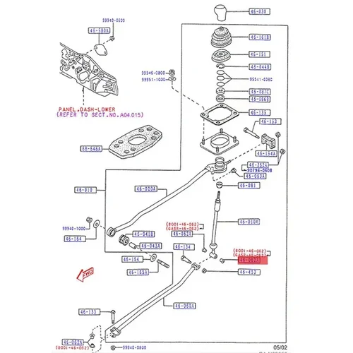 Imagen 2 del producto Buje de palanca de cambios de transmisión de coche, bujes de palanca de cambios Manual para Mazda 323 626 MX-3 MX-6 2 para Haima 3 para Ford Escort