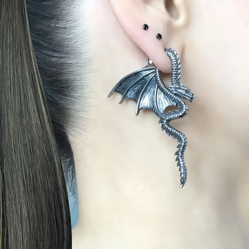 Vintage Unique Creative Pterosaur Earrings Ladies Fashion Personality Earrings Jewelry gift for parties