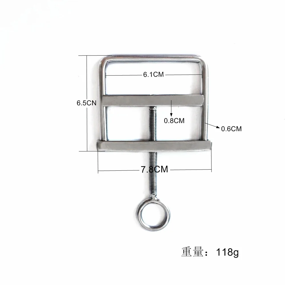 Stainless Steel Scrotal Clamps Screw Ball Crusher Cock Restraint Scrotal Squeezer Cock Testicle Crushing CBT Device Men Chastity