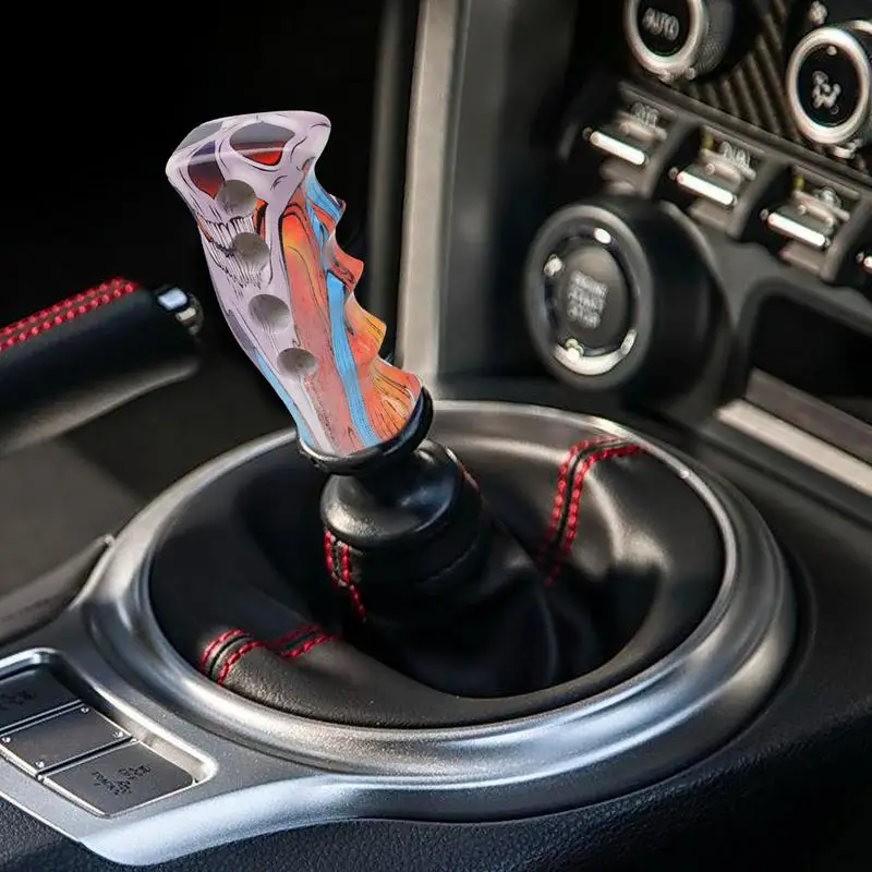 4-Hole Knife Handle Gear Shift Knob Universal Manual Transmission Gearstick Shifter Knob New Car Resin Gear Shift Knob Lever