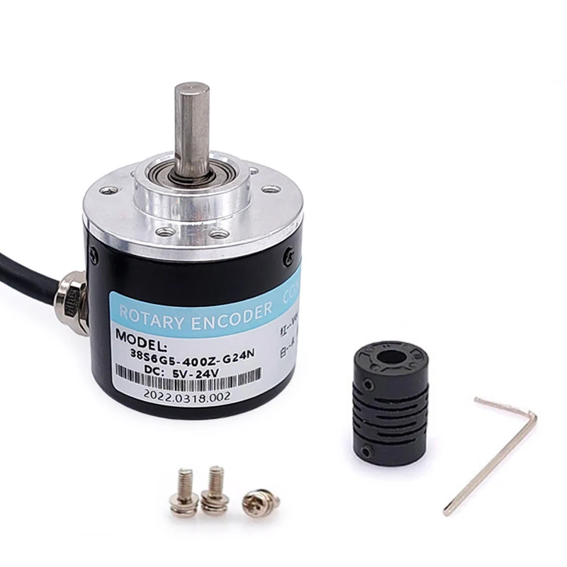 38S6G5-Z Rotary Incremental Encoder 50 100 200 360 400 500 1000P/R 2000PPR A B Z 5-24V DC output NPN E6B2-CWZ6C encoder