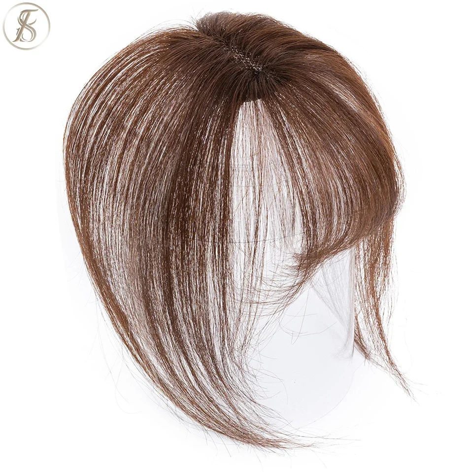 TESS Natural Hair Bangs 3D Fringe 10g Ludzkie włosy Niewidoczne klipsy do przedłużania włosów z zausznikami Naturalne grzywki dla kobiet