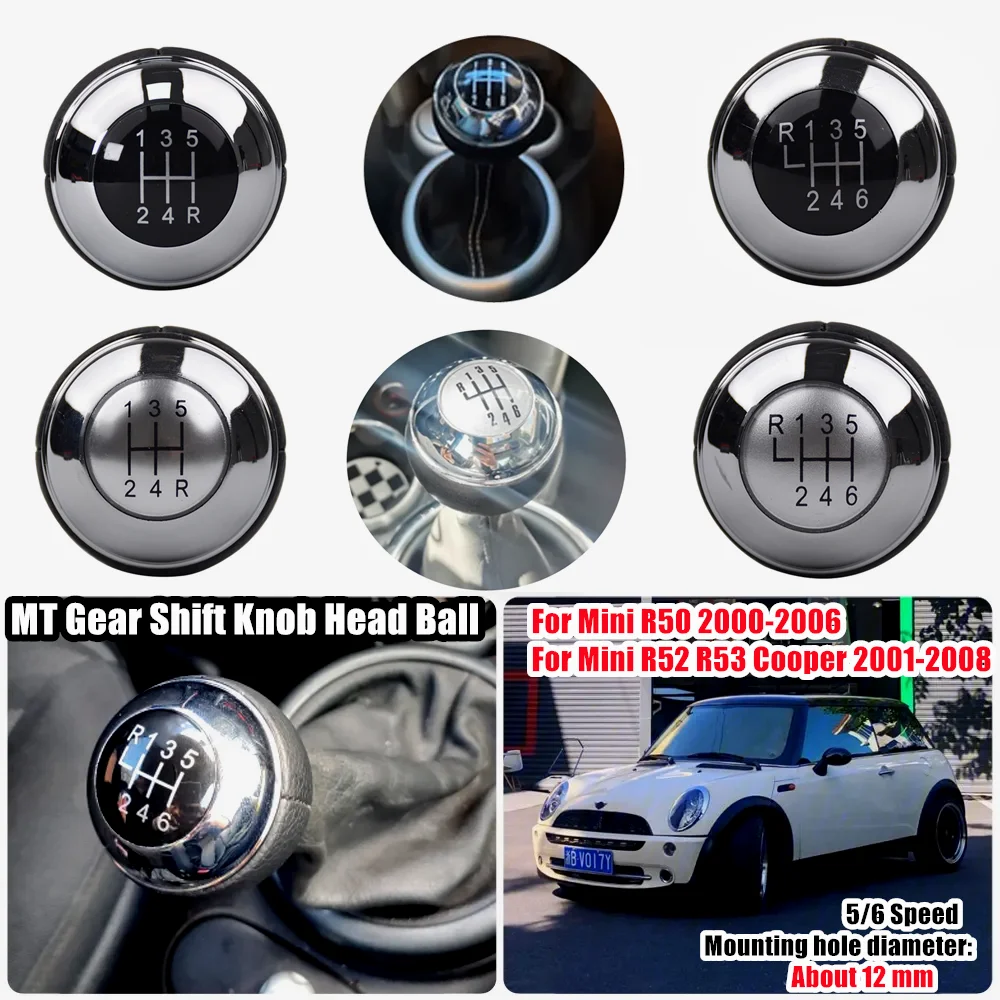 Hight Quality 5 / 6 Speed Manual Gear Shift Knob For Mini R50 2000-2006 Cabrio R52 R53 Cooper 2002-2008 Car Accessories