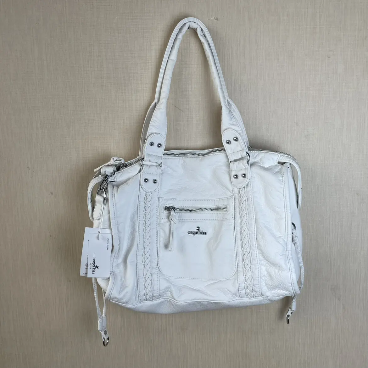 

Vintage Y2K Single Shoulder Crossbody Bag Large Capacity Motorcycle Bag Women's Underarm Tote Bag Worn Handbag