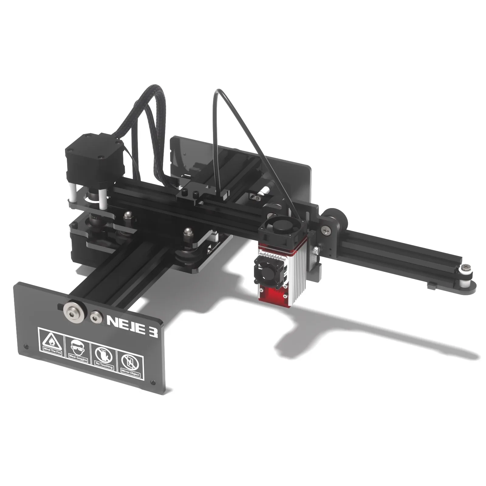 Neje 5 a40640 80w pequena máquina de gravação a laser máquina de marcação portátil diy máquina de codificação metal de aço inoxidável