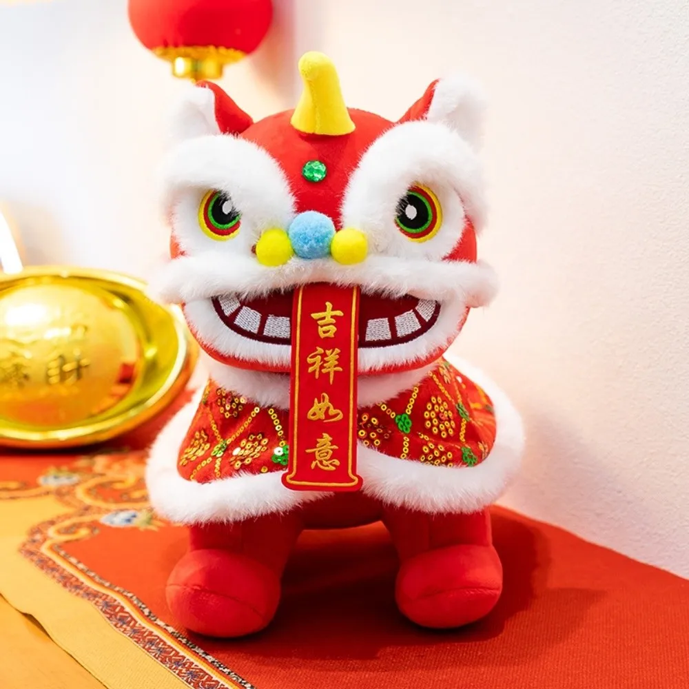 

Lion Dance Lion Dance Plush Doll Cartoon 21/30/40cm Cartoon Steed Doll Creative Cute Chinese New Year Gift Chinese New Year
