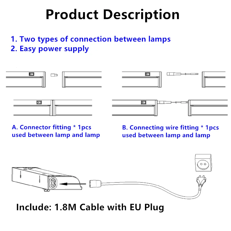 LED Cabinet Light With Switch Adjustable Lighting Angle Alu. Body Flicker free Mirror light Home Decor For Kitchen And Bathroom