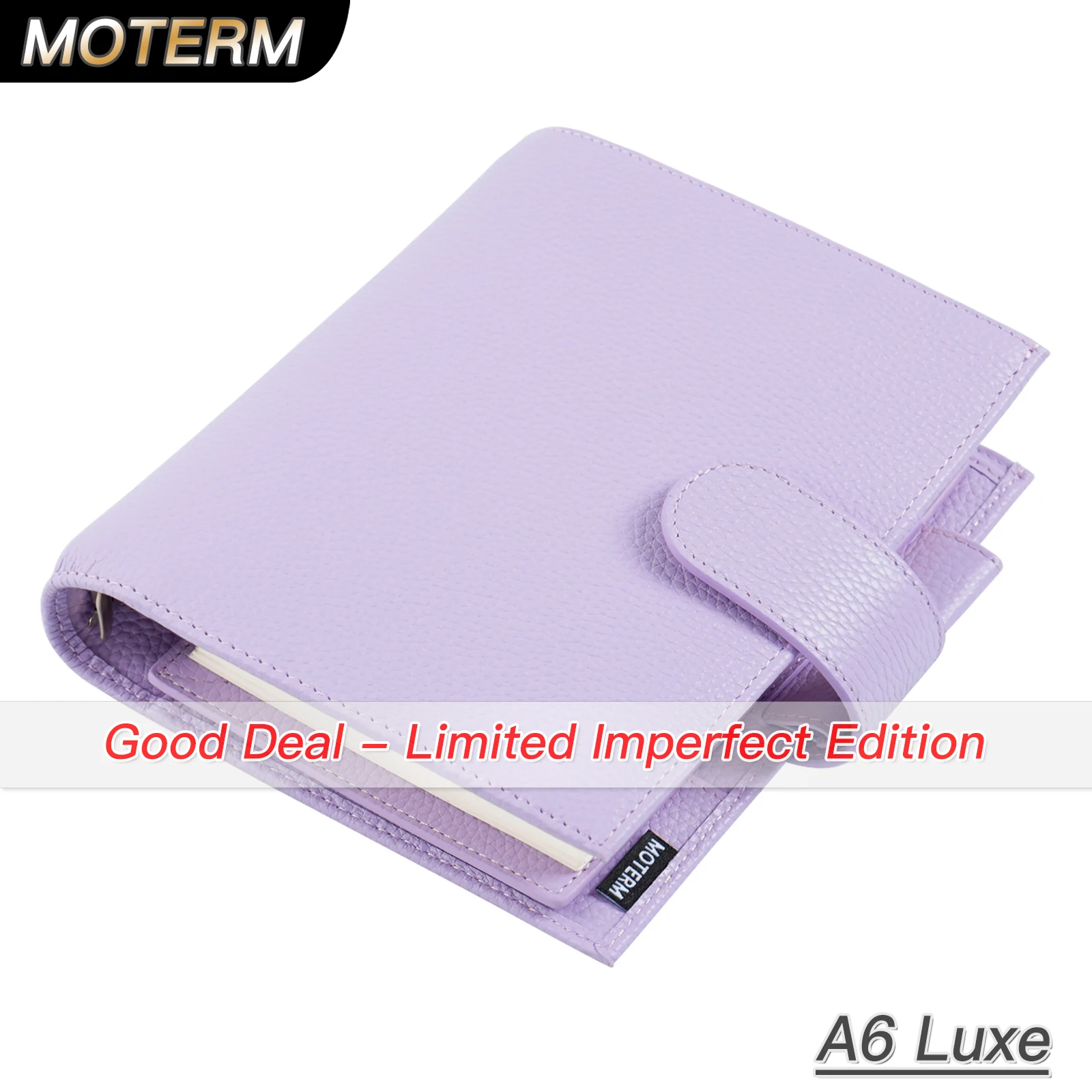 Limited Imperfect Moterm A6 Size Luxe 2.0 Rings Planner with 30 MM Rings Binder Genuine Leather Notebook Diary Agenda Organizer