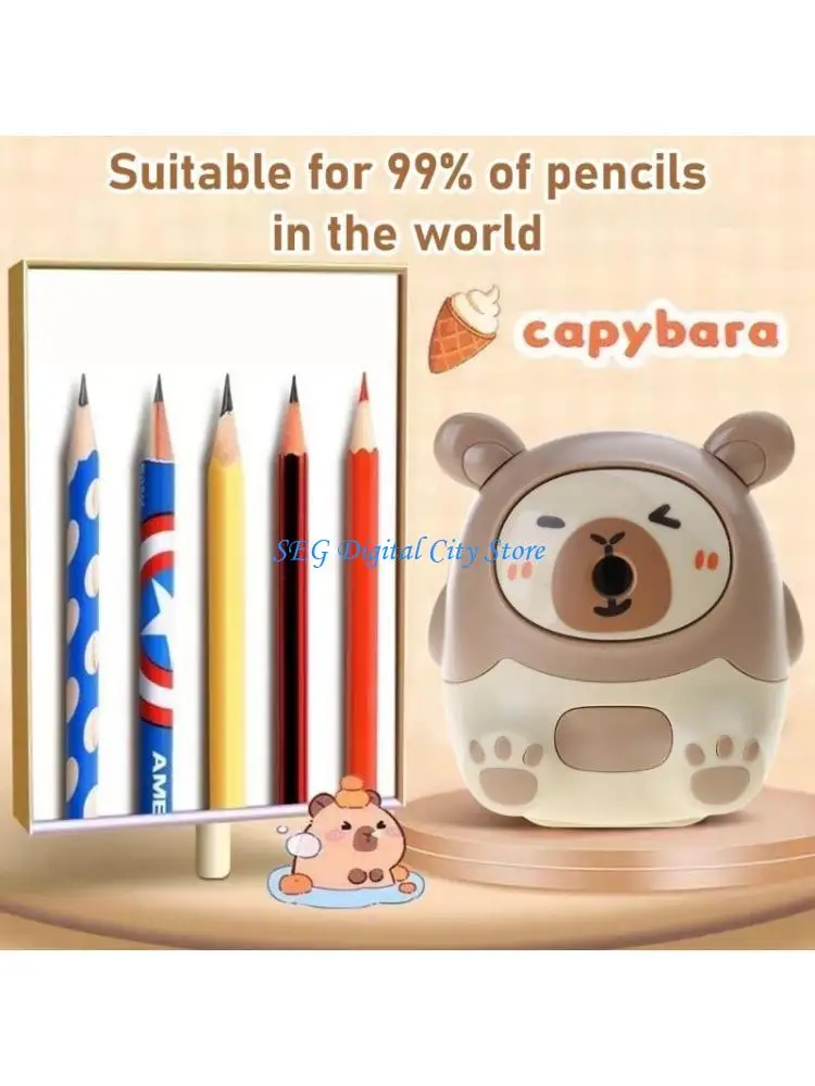 

U75B Pencil Sharpener Cartoon Capybara Pencil Sharpener Creative Pencil Sharpener Plastic Pencil Sharpeners School Supplies