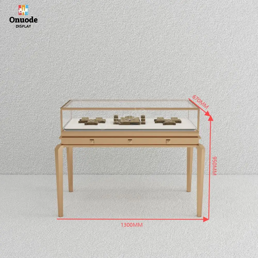 Vitrine de joias personalizada de alta qualidade com iluminação led vitrine de joias de luxo para decoração de loja de joias