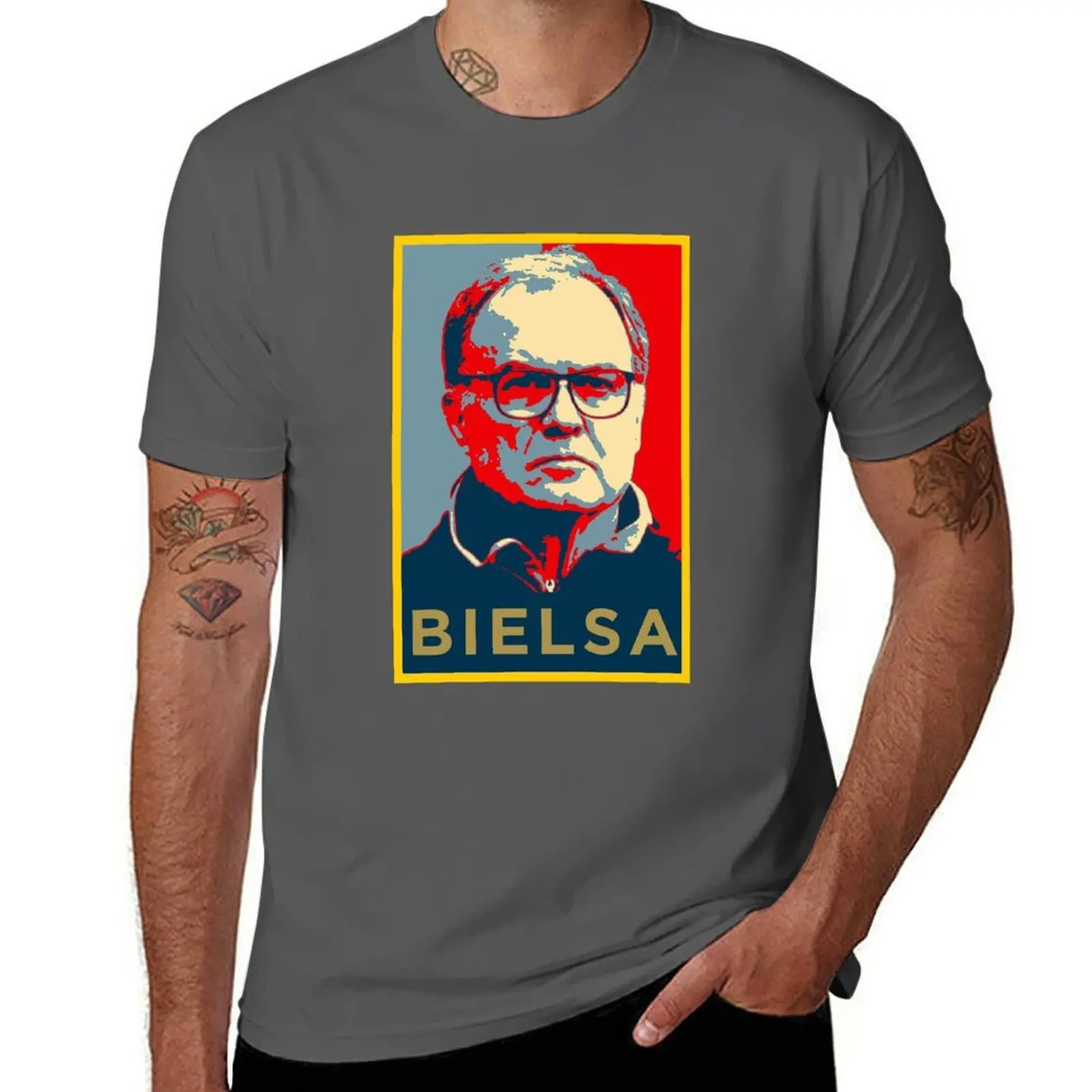 Camiseta con diseño de Marcelo Bielsa, camiseta deportiva de manga corta de secado rápido